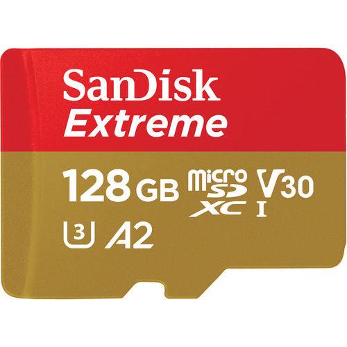 כרטיס זיכרון SanDisk 128GB Extreme UHS-I microSDXC