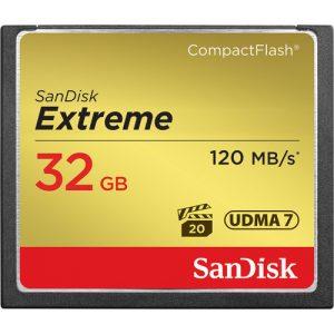 כרטיס זיכרון SanDisk 32GB Extreme CF 120MB/s