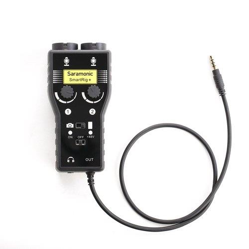 Saramonic SmartRig+ 2-Channel XLR/3.5mm Microphone Audio Mixer with Phantom Power Preamp
