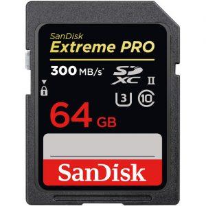 כרטיס זיכרון SanDisk 64GB Extreme Pro UHS-II SDXC