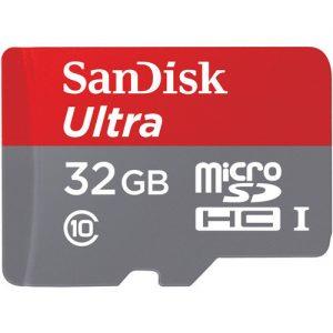 כרטיס זיכרון Sandisk ultra micro sd 32gb 98mbp/s