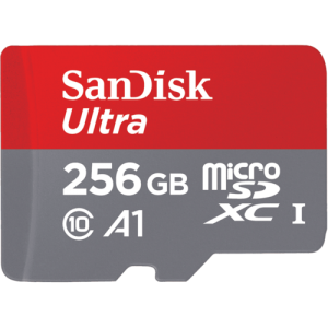 כרטיס זיכרון Sandisk ultra micro sd 256gb 100mbp/s