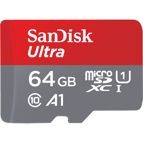 כרטיס זיכרון SANDISK ULTRA microSD UHS-I CARD 64GB